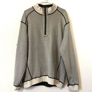 Reversible Quarter Zip Sweater Olive Green Men’s Size XL